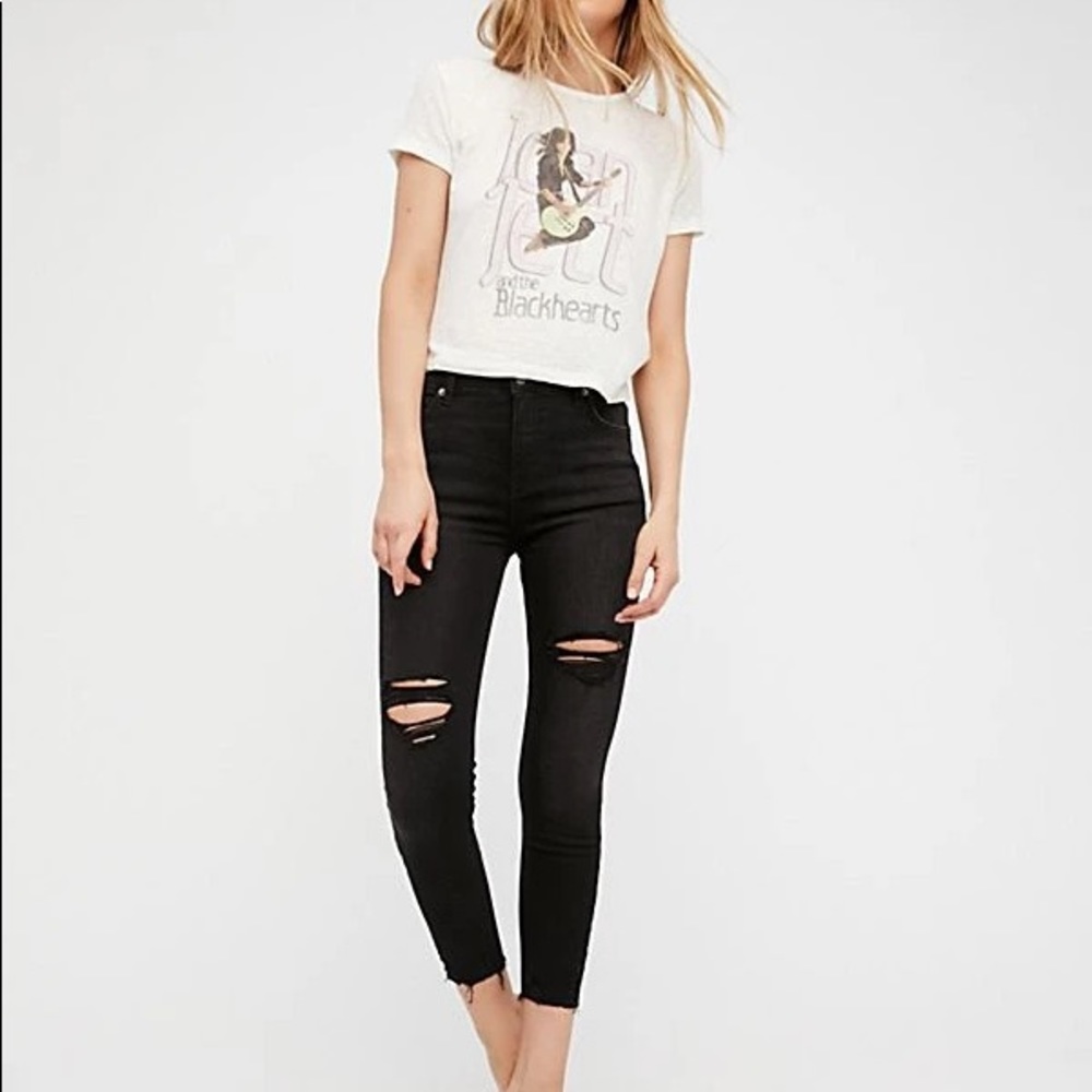free people shark bite skinny jeans black